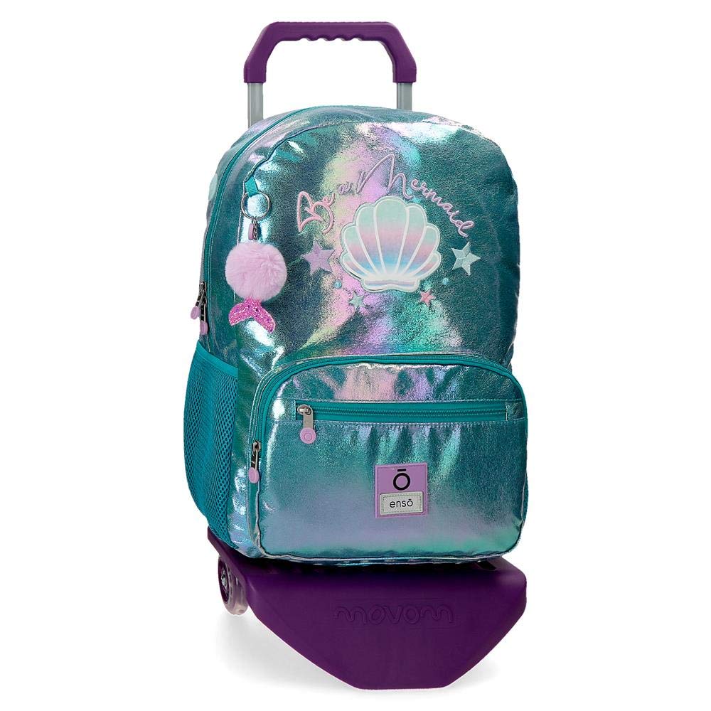 Enso Be a Mermaid School Laptop Backpack with Trolley Green 32x42x14 cms Polyester 15,6" 20.16L