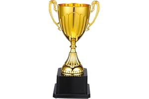NOLITOY Gold Awards Trophy, Plastic Trophy Cup Rewards Winning Prize for Sports Tournaments Birthday Party Competitions Spelling Bee