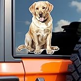 2-Pack 4.33"x5.51" Labrador Retriever Car Sticker, Durable Dog Sticker for Cars, Trucks, Motorcycles, Laptops, Windows, Glass, Walls - Indoor & Outdoor Use Vinyl Decal #2BZ596