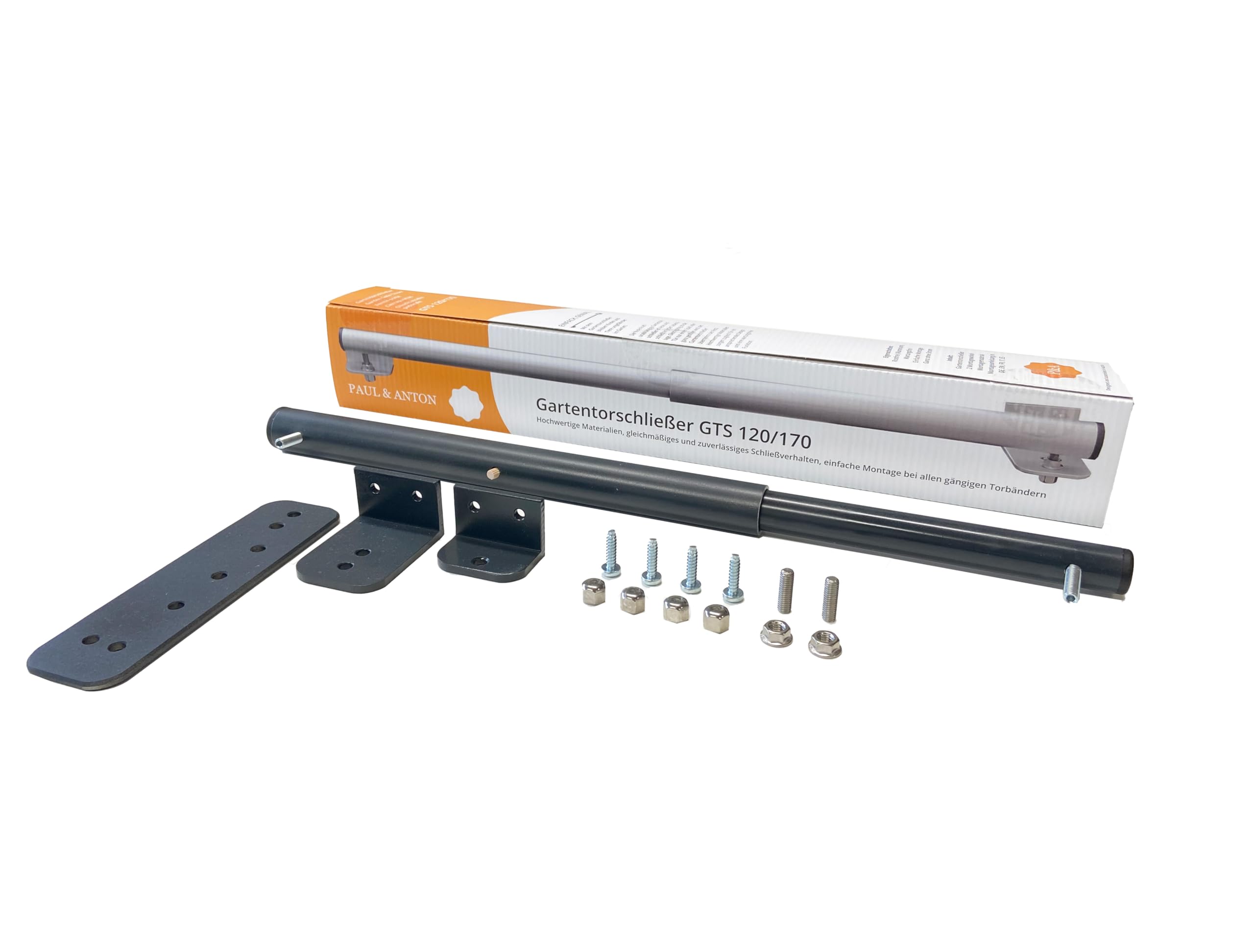 P&A Aluminum GTS 120 Garden Door Closer, Matte Anthracite