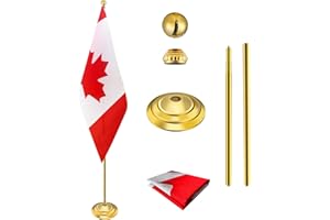 Indoor Flag Pole Kit with Weighted & Thickened Base 6-8FT,Aluminum Commercial Indoor Flagpole for Office School City Hall,Hea