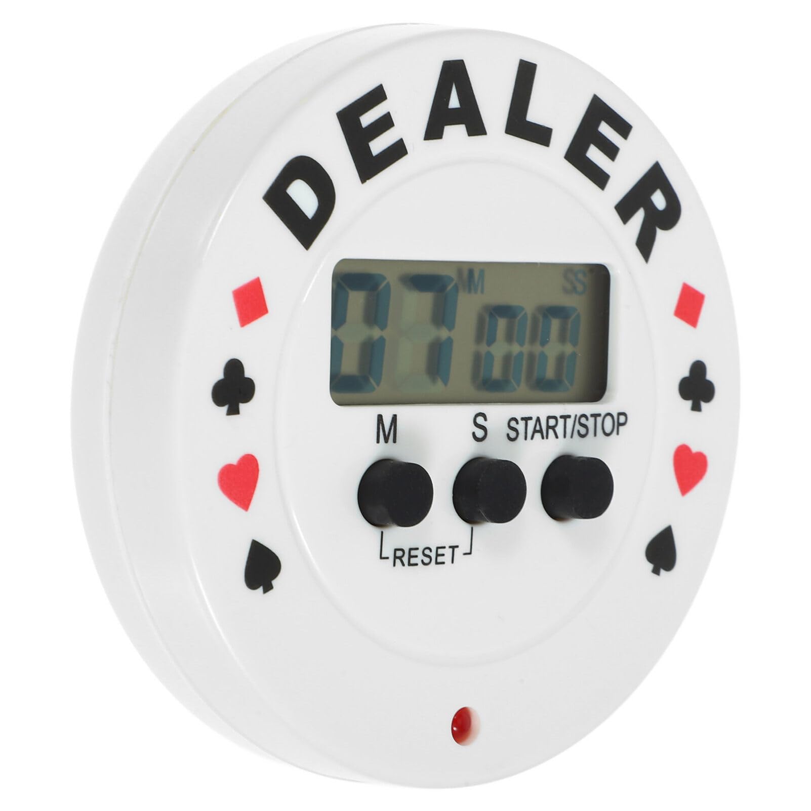 JOINPAYA Poker Dealer Button with Timer Clock Game Timer Poker Accessory for Poker Table Poker Games Card Games Night Party