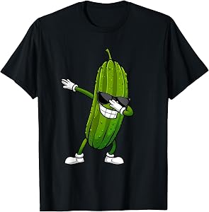 Funny Pickle Design for Men Women Dill Pickle Dabbing Pickle T-Shirt