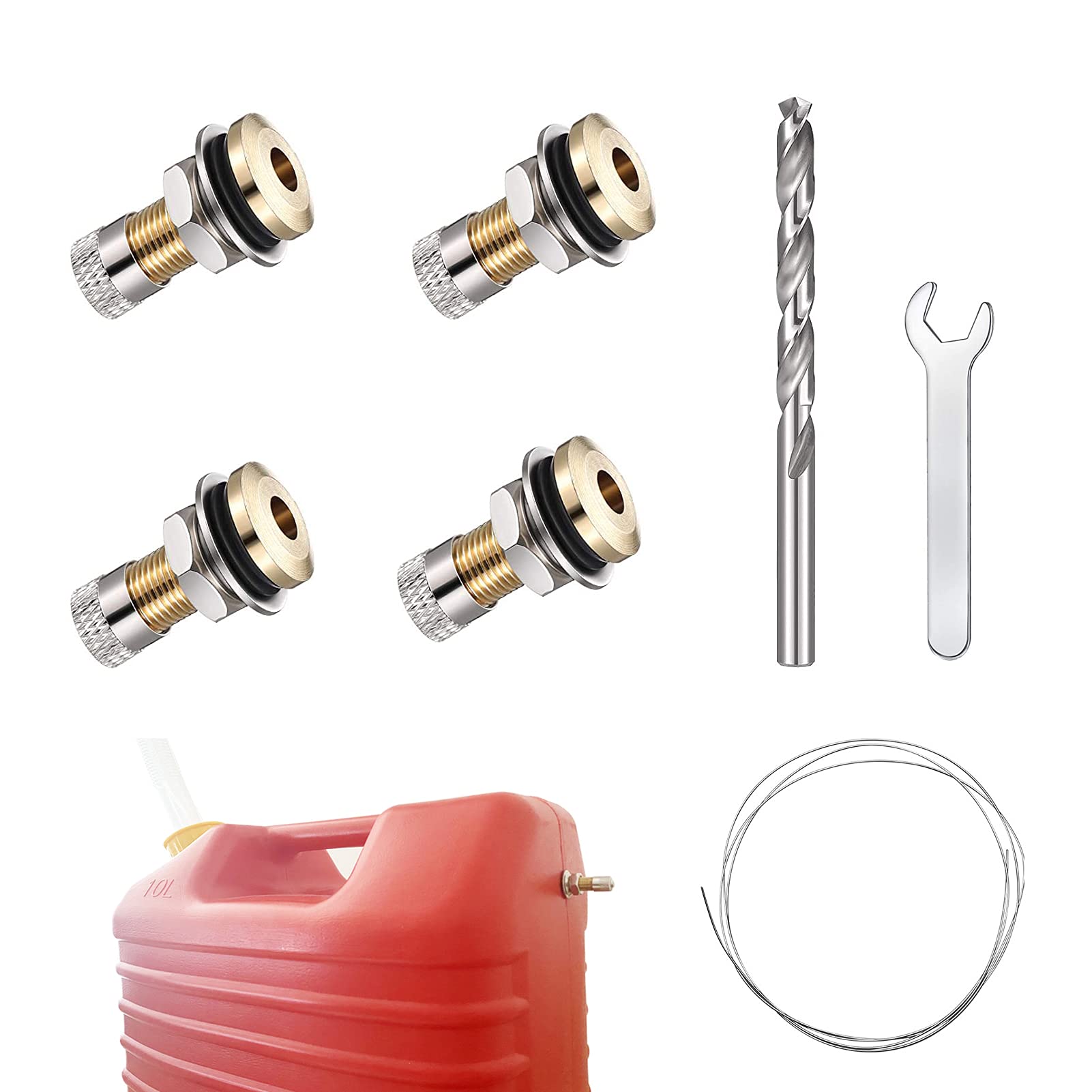 Photo 1 of Gas Can Vent Cap, 4 Pack Fuel Gas Can Vent Caps Gas Can Replacement Vent Plugs, Fuel Gas Tank Vent Caps Enhances Flow for Faster Refills