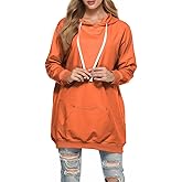 Famulily Womens Oversized Hoodie Extra Long Hooded Tunic Sweatshirt with Pockets