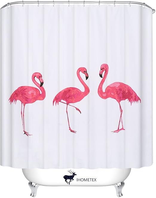 flamingo shower curtains european style waterproof bath curtain polyester fabric bathroom shower curtain 72x78inch flamingo