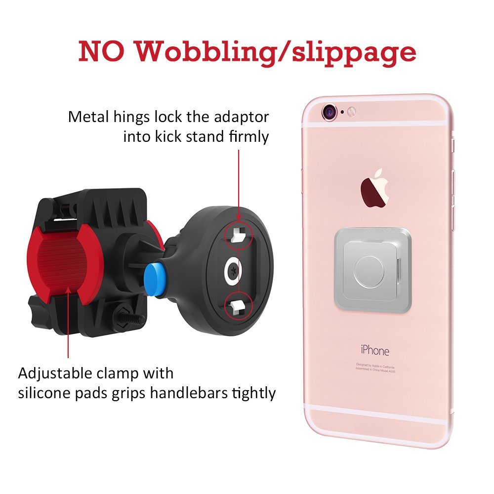 Bike Phone Mount,Universal Motorbike Phone Holder,Magnetic Phone Mount Holder for Anti Shake Fall Prevention,Bike Handlebar Phone Holder Cradle Clamp with 360 Rotate for iPhone,Samsung/Smartphone/GPS