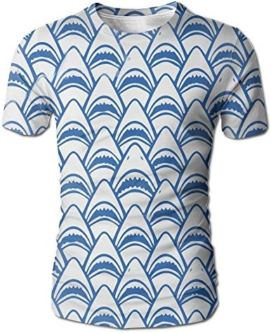 MIPU SHANGMAO Cartoon Shark Men's Baseball Sports Duplex Printing Tshirts 3D Printing Short Sleeves Tee