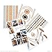 Flash Tattoos Zahra Authentic Metallic Temporary Jewelry Tattoos 4 Sheet Pack (Black/gold/silver) includes over 31 assorted premium eclectic waterproof tattoos
