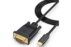 UV-CABLE USB C to VGA Cable 10FT, Type C to VGA Cord (Thunderbolt 3/4) Compatible with iPhone 15/16 Pro/Max, S9-S25+, MacBook