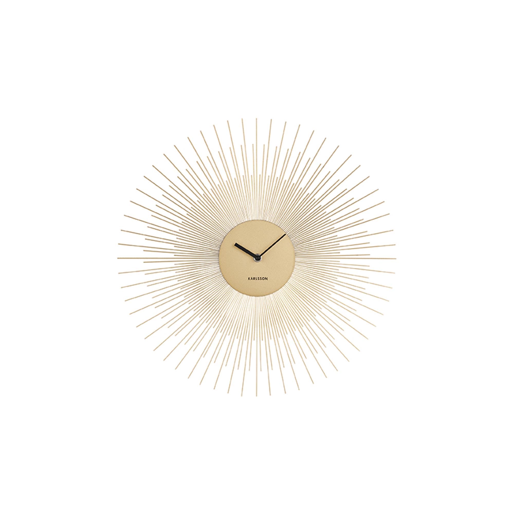 Karlsson Peony Steel Gold Wall Clock
