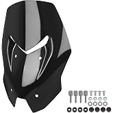 WORLDMOTOP Motorcycle Windscreen Windshield Replacement for Kawasaki Z900 Z 900 2025 2026 PC Windscreen Double Bubble (Black)