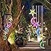 VICOODA Wind Chimes Outdoor, Solar Wind Chimes Color-Changing Moon Star Waterproof Unique Decoration Chimes Mobile Solar Light Mom Birthday Gift for Home Balcony Festival Garden Yard(Moon & Stars)