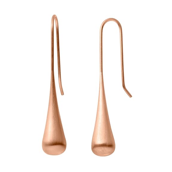 Heideman Ohrringe Damen Sagitta aus Edelstahl silber, gold oder rosegold farbend matt Ohrstecker hängend für Frauen Tropfen F