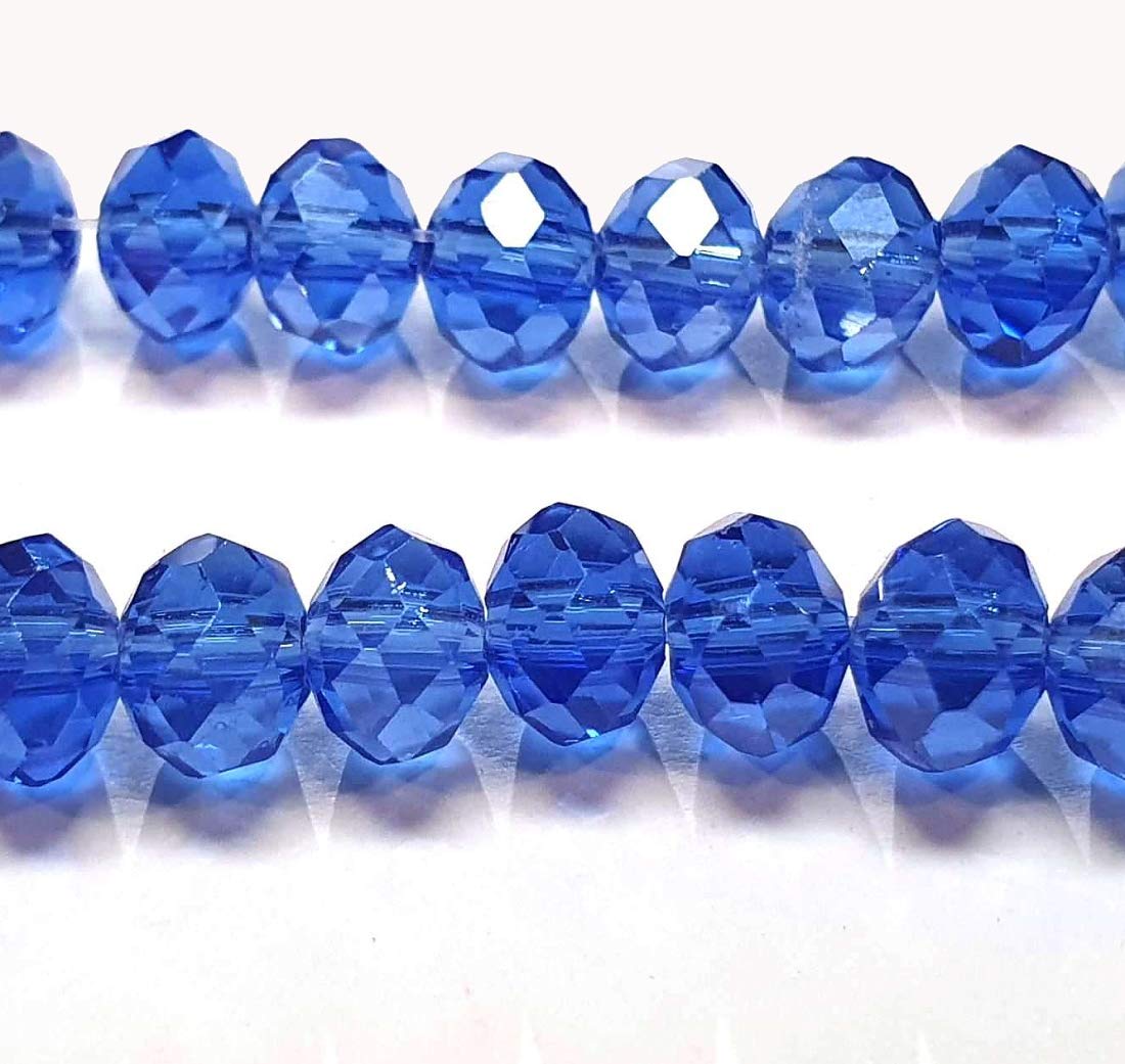 Czech Crystal Glass Beads, CZ Bohemian Faceted Rondelle Glass Beads, 4/6/8/10 mm (Sapphire AB, 4x3 mm)