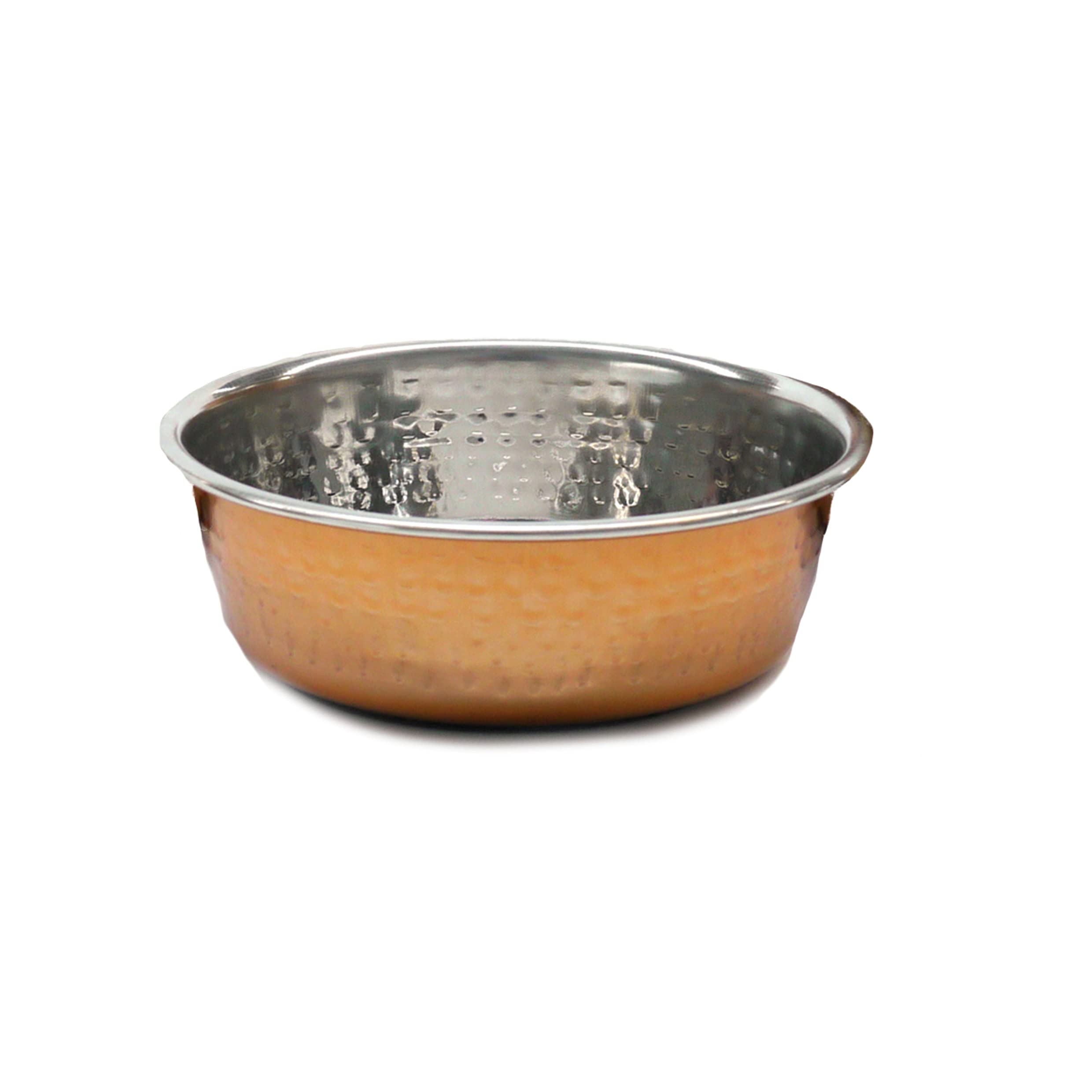 Rosewood Medium Hammered Copper Stainless Steel Dog Bowl 940ml – Non-Slip, Stylish & Modern Pet Feeding Bowl for Dogs, Durable & Easy to Clean