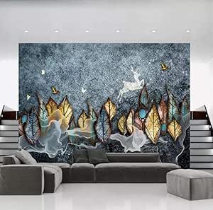 Mural Gris Azul Papel tapiz de la personalidad Piedra manchada con