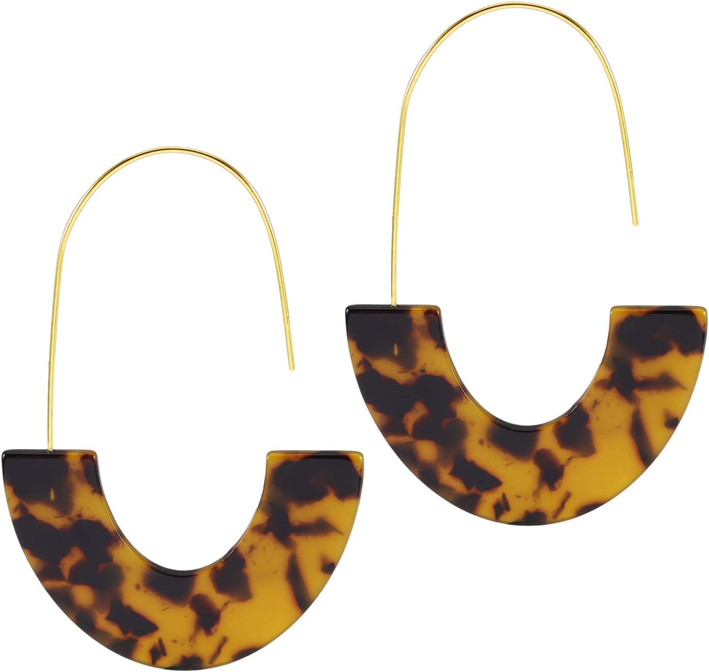 Acrylic Earrings Statement Tortoise Earrings Resin Drop Dangle Earrings Fashion Jewelry For Women