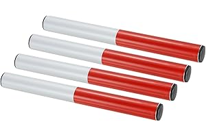 PATIKIL Junior Relay Track Baton, 4 Pack PVC Plastic Race Field Running Baton Relay Stick for Outdoor Athletics Sport Game To