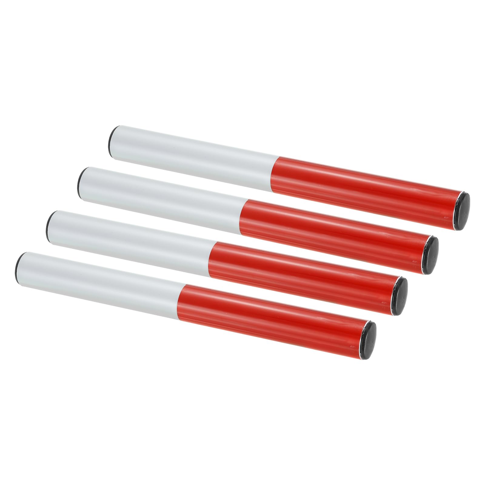 PATIKIL Junior Relay Track Baton, 4 Pack PVC Plastic Race Field Running Baton Relay Stick for Outdoor Athletics Sport Game Tool, Red White
