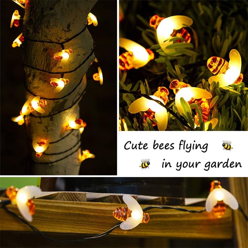 50 LED Solar String Light Outdoor, Bee Fairy Lighting 8 Mode Lighting Decorative Lamp IP65 Waterproof Light for Party Wedding - Image 3