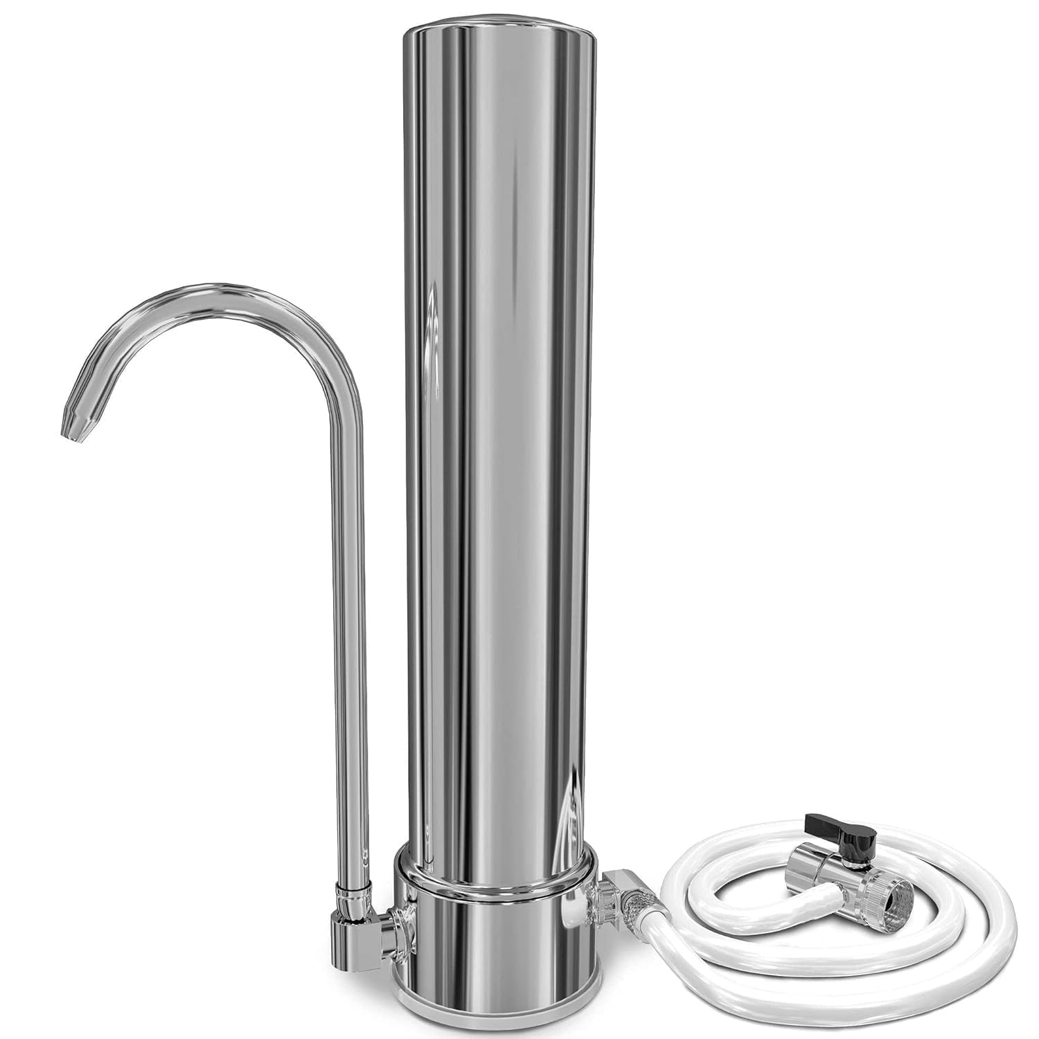 Geyser Aqua - Faucet and Countertop Water Filter, Home Filter, Water Purifier, Food Grade 304 Stainless Steel
