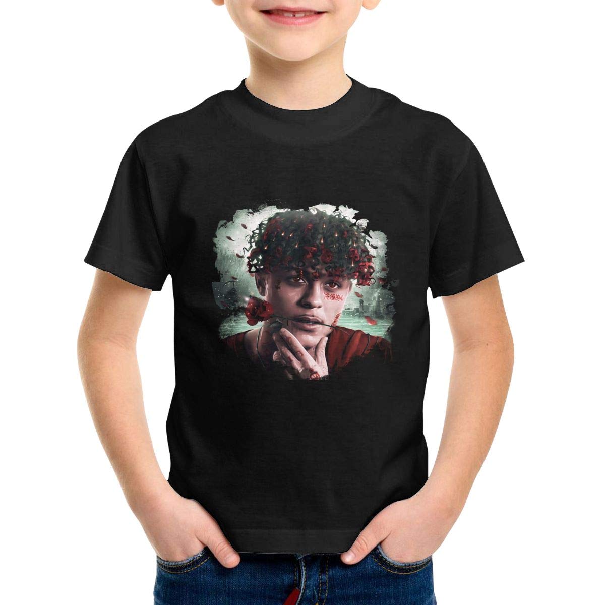 Unisex Girls Lil Skies Face Tattoos Music Bnad Children's Hot T Shirt