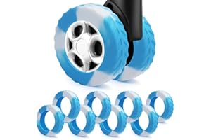 UMUST 8Pcs Luggage Wheel Covers,Silicone Suitcase Wheel Cover for 2-2.4'' Spinner Wheel,Carry On Luggage Wheel Protector,Upgrade Suitcase Wheel Protective,Essential Travel Accessory(Gradual Blue)