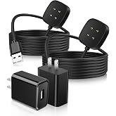 2 Pack Fast Wall Charger for Fitbit Sense/Sense 2/Versa 3/Versa 4 Replacement USB Charging Cable Cord for Fitbit Smart Watch 3.3ft