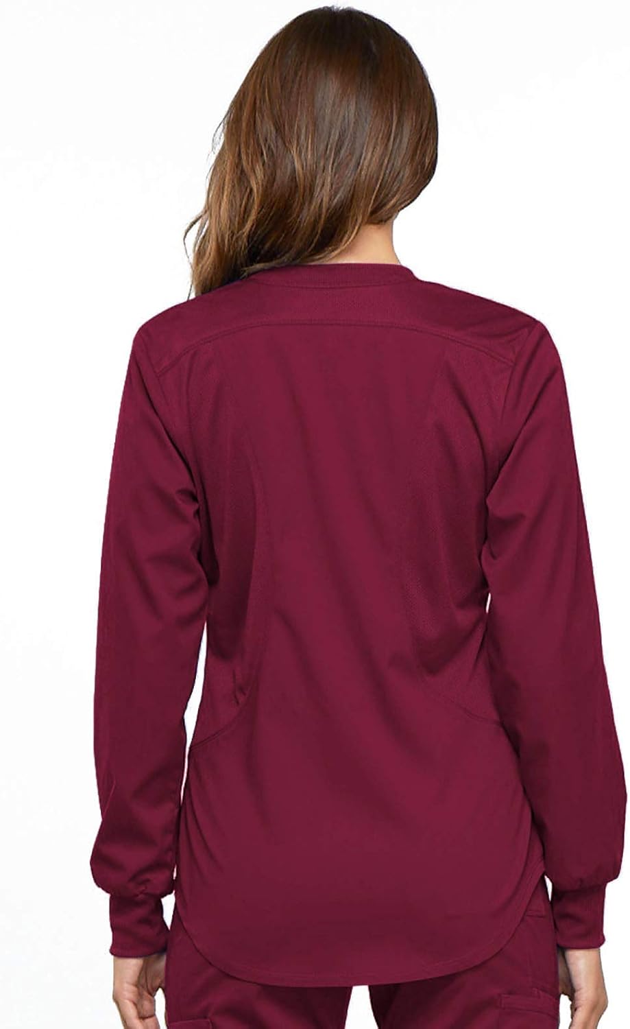 Cherokee Luxe Sport Women's Zip Front Warm-up Scrub Jacket: Clothing