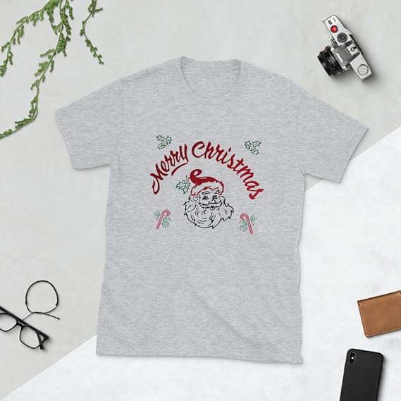Merry Christmas shirt Vintage Santa Christmas Tshirt, Vintage