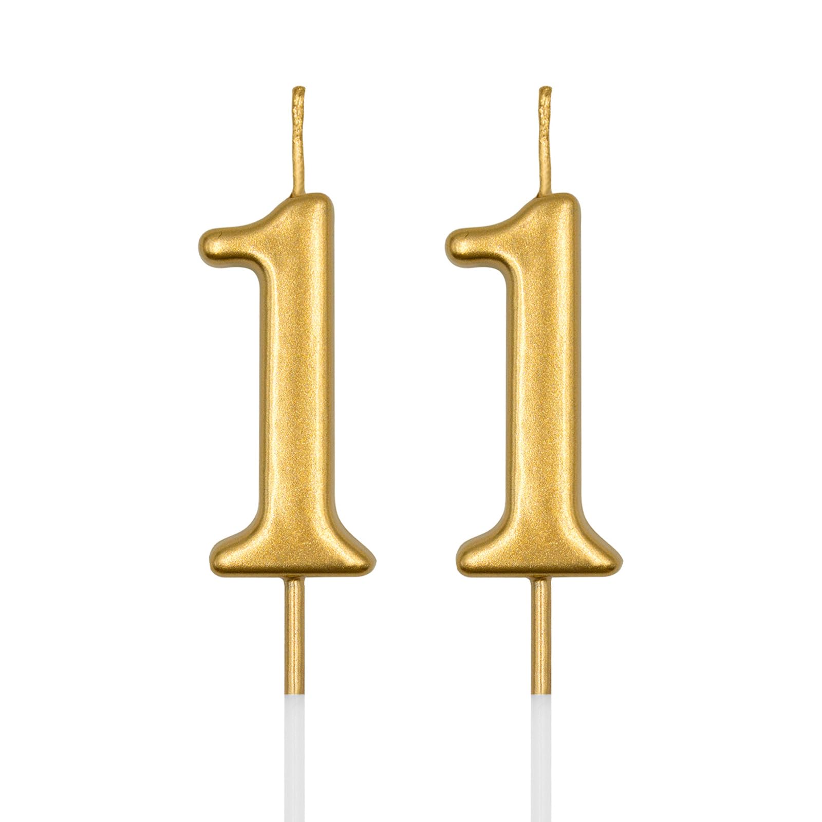 Photo 1 of 11th & 1st Birthday Candles, Champagne Gold Number 11 1 Candle for Cake, Happy Birthday Cake Topper Decoration for Birthday Anniversary Celebration Party Supplies