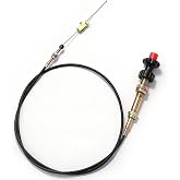 6FT Heavy Duty Vernier Adjustable Lock Cable, Part Number VCGTX06, Red Locking Adjustable Heavy Duty Vernier Control Cable with 2 Throttle Cable Ends for Industrial Commercial PTO Dump Control Cable