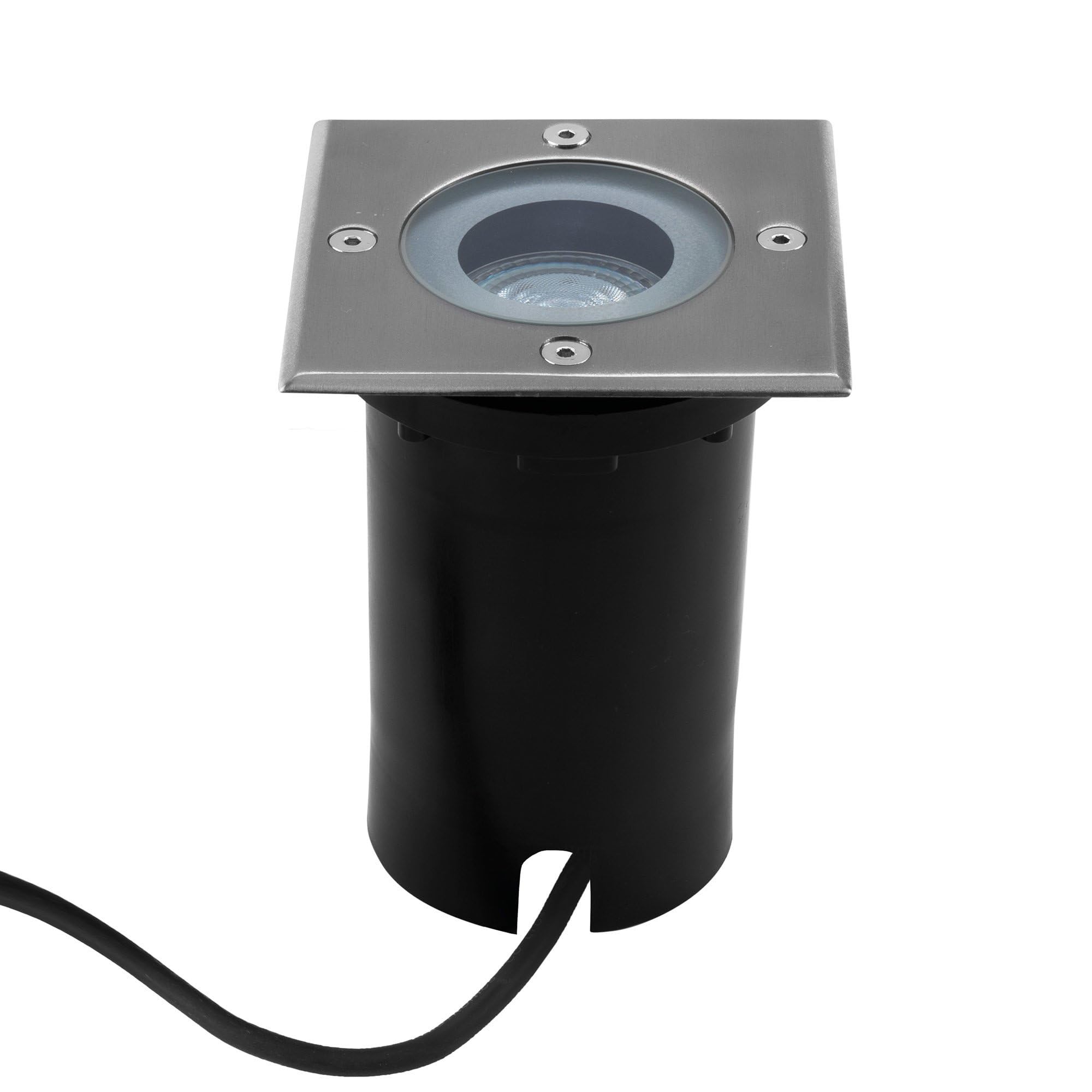 Ledvion - LED Ground Spot, Square Lamp, IP67, GU10 Fitting, 1m Cable, LED LampOutdoor Lighting โ image 1