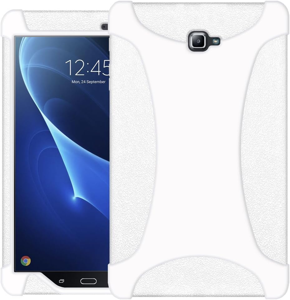 AMZER 98906 Silicone Skin Jelly Case Cover for Samsung Galaxy Tab A 10.1 inch 2016 - Solid White