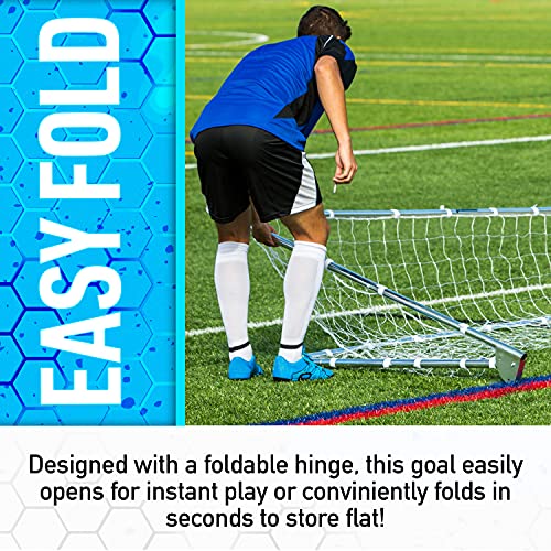 Franklin Sports Premier Steel Soccer Goal Folding Backyard Soccer