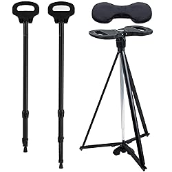 DINVES Adjustable Cane Chair, Cane Seat Folding