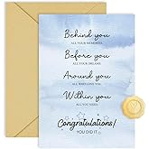 CRTURUNIQ Graduation Card for College or High School, Congratulations Graduate Card with Envelope & Stickers, Congrats Grad Gift for Him or Her