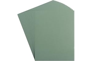 Wishop 20 Sheets Colored Thick Paper Cardstock Blank for DIY Crafts Cards Making, Invitations, Scrapbook Supplies (Sage Green, 8.5 x 11 inches)