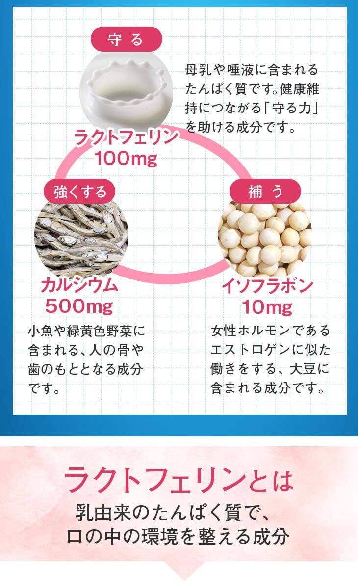 Amazon 公式店販売 口腔用ラクトフェリン 60粒入 30日分 日本予防医薬 日本予防医薬 サプリメント ビタミン