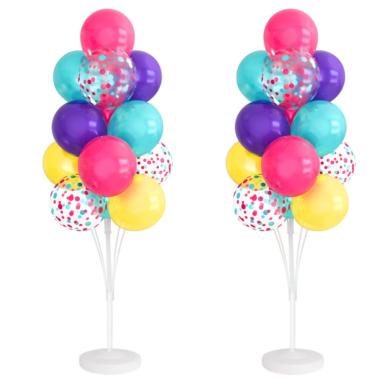 Photo 1 of 2 Sets Balloon Stand Kits, Balloon Stands for Floor, Balloon Sticks for Table, Acrylic Balloon Stand for Birthday Party Wedding Baby Shower Decorations