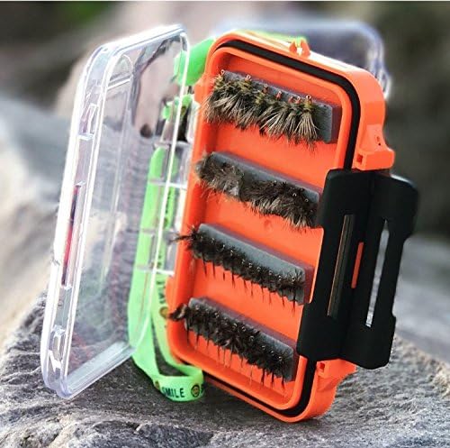 Two-Sided Fly Box - Fly Box - Fly Fishing Gear - Tackle Box - Fishing - Fly Fishing - Plastic - Holds Up To 88 Flies - by Unmarked Trails