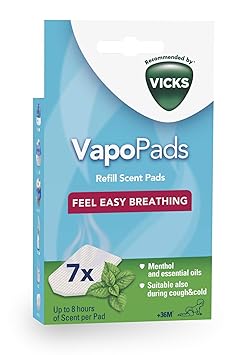 Vicks Vapo Pads Duftpad für Verdampfer, Menthol-Duft, 7er-Pack
