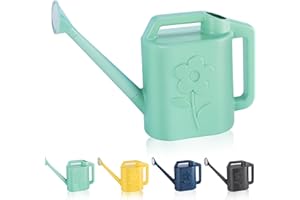 GEGEMAOYI 2 Gallon Watering Can for Indoor Plants, Garden Watering Cans for Outdoor Plant House Flower, Modern Plant Watering Can Large Long Spout with Sprinkler Head