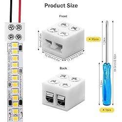 Gvhntk 30 Pack Solderless LED Tape Light Connectors