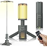 Clemas Telescopic Camping Lights with Remote Control,14000 mAh Rechargeable,6000LM Led Lanterns with Memory Function, Dimmable Magnetic Job Work Light,Tent Lamp,Portable Power Supply IPX5 (Space Gray)