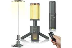 Clemas Telescopic Camping Lights with Remote Control,14000 mAh Rechargeable,6000LM Led Lanterns with Memory Function, Dimmabl