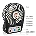 D-FantiX 3-inch Mini Portable Fan 4 Speeds Rechargeable USB Desktop Fan Personal Fan Small Handheld Fan Battery Operated/USB Powered for Travel, Home and Office (Black)