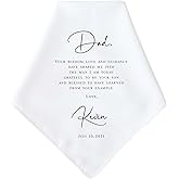 Father of the Groom Gift | Personalized Wedding Handkerchief | Wedding Gift for Dad from Son, from Groom | Keepsake