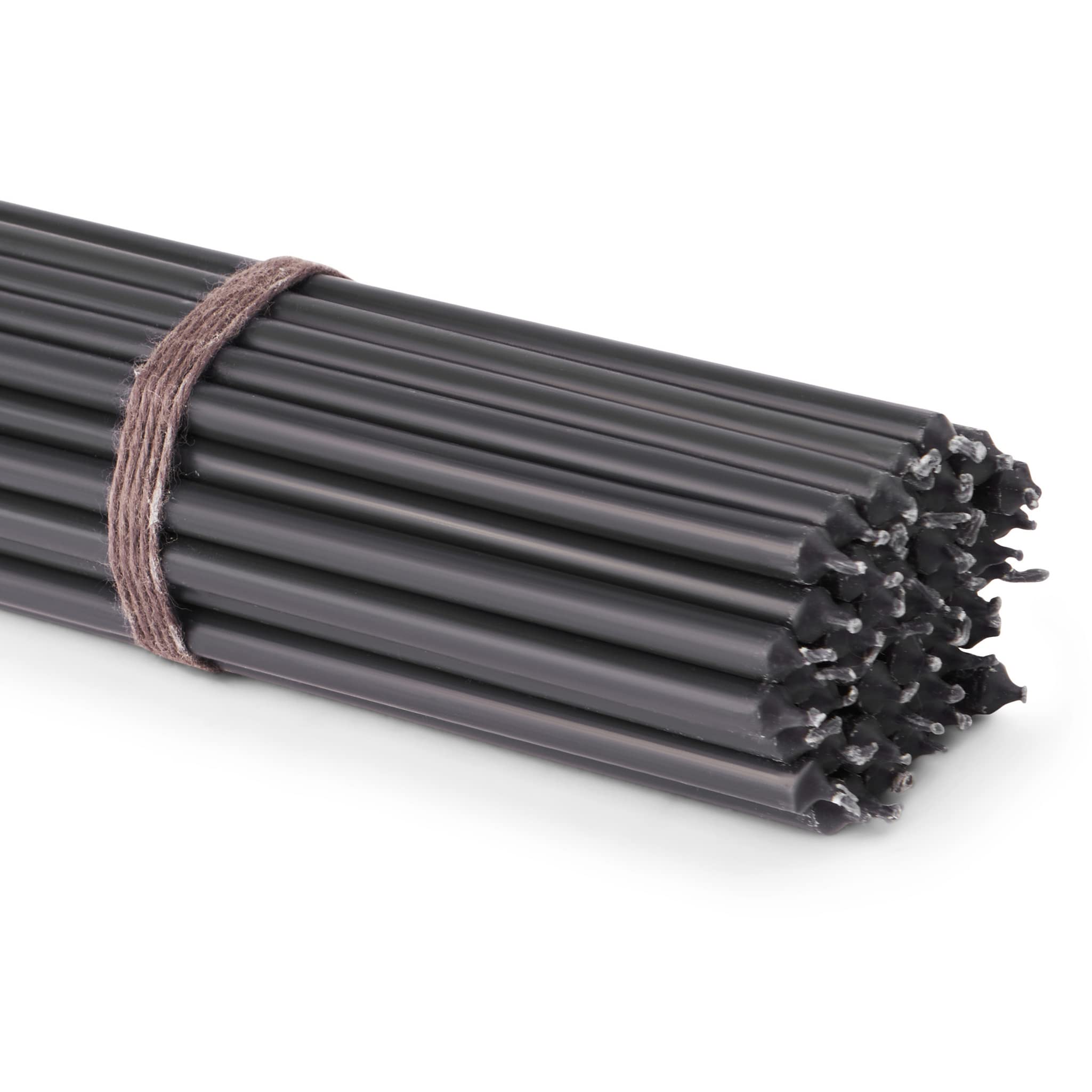 NKlaus - 20x Black dripless Stick Candles L 29cm Ritual Candle Premium Paraffin Wax 36129